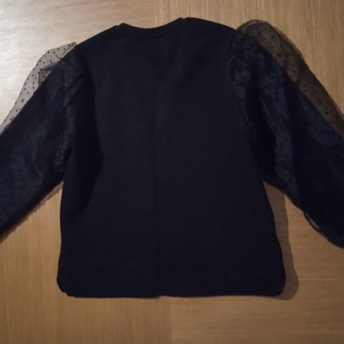 Zara kids sweatshirt new, black, with tulle sleeves