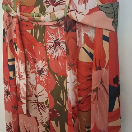 BSB Palazzo Wide-Leg Pants like new with Floral Tropical Print