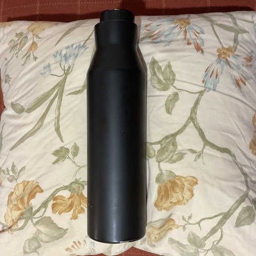 Thermos 500ml used, black color, 7x26 cm