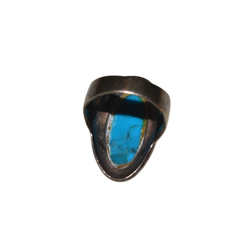 Silver ring 925 with turquoise stone used