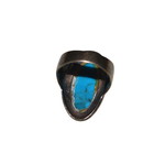 Silver ring 925 with turquoise stone used