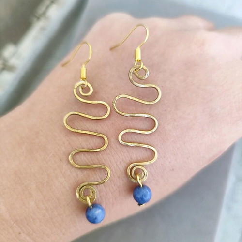 Chrysa earrings new, made of brass