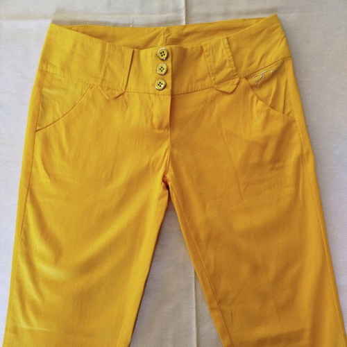 Women's summer pants like new, yellow, size S