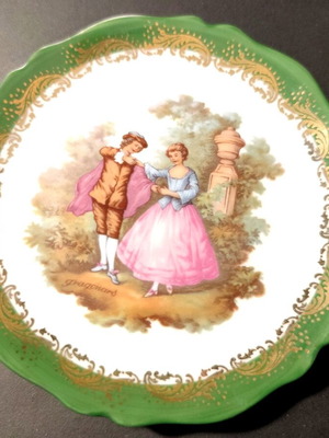 Limoges porcelain plate new, 13 cm diameter, Imperial