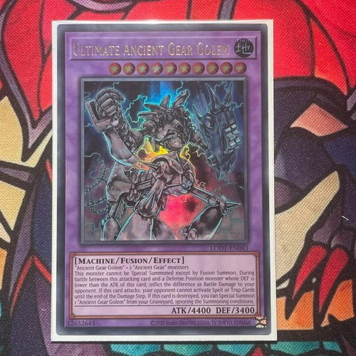 Ultimate Ancient Gear Golem Yu-Gi-Oh card new, ultra rare