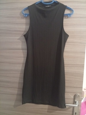 Pink Woman black short dress new, size medium