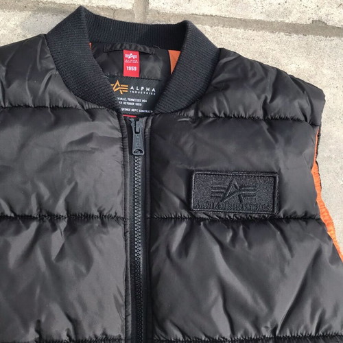 Alpha black puffer Small like new