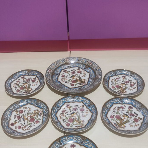 Vohenstrauss vintage porcelain plates set of 7 with Oriole Decor like new