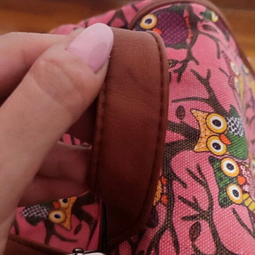 Backpack owl pink used like new