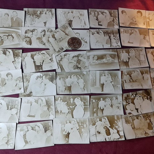 Vintage μίνι φωτογραφίες γάμου 37 τεμάχια 1950-1960 σαν καινούργιο