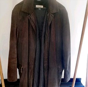 calvin klein (collection) leather coat