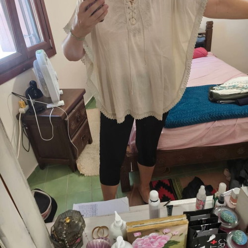 Kaftan short beachwear used, one size up to XL, beige
