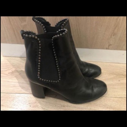 Philippe Lang leather Chelsea boots used, black, size 40