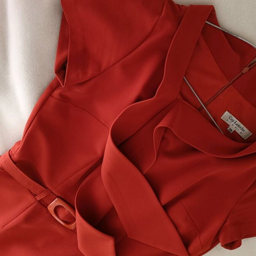 Guy Laroche dress used, brick red, size 38