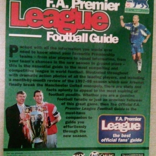 The Official F.A. Premier League Football Guide 1998-1999 used