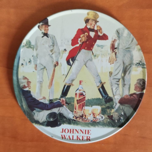 Johnnie Walker vintage coasters set of 4, 1970s collectible
