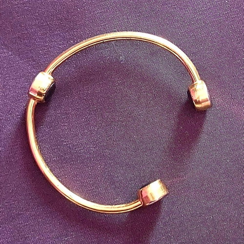 Gold bracelet used vintage 70s solid gold-plated steel