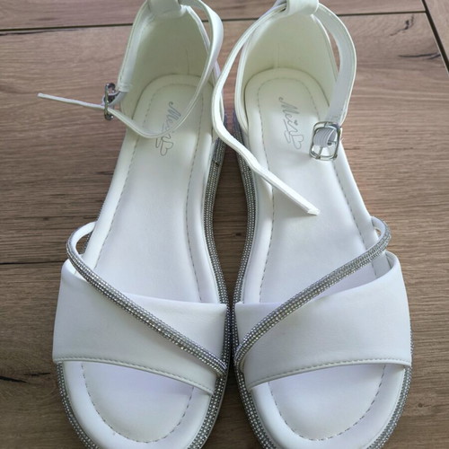 Mei anatomical shoes size 39 new, white and silver sandals