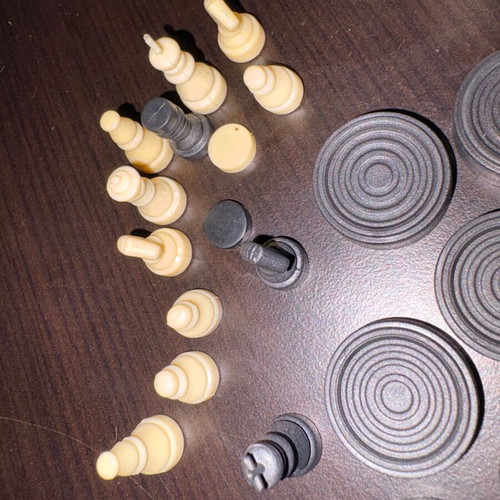 Chess and Checkers Replacement Pieces, 4 Incomplete Sets