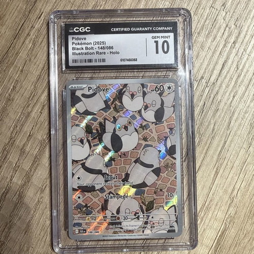 Pidove Black Bolt 148/086 CGC Gem Mint 10 Pokemon card