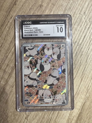 Pidove Black Bolt 148/086 CGC Gem Mint 10 Pokemon card
