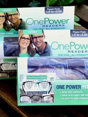 OnePower Readers presbyopia and mobile phone glasses new, 2 pairs