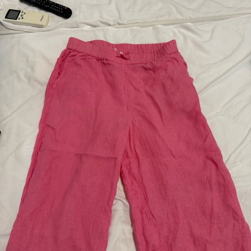 Linen pants size 38 new, pink, 100% linen