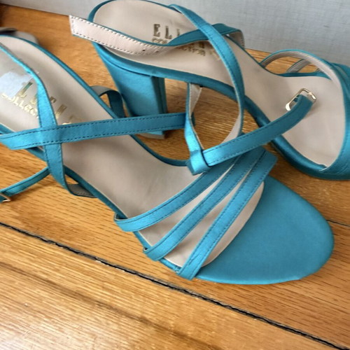 Sandals like new, turquoise, size 38, platform style