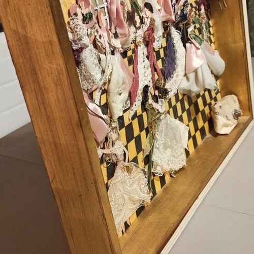 Three-Dimensional Handmade Artwork Framed Dance Hall Scene
