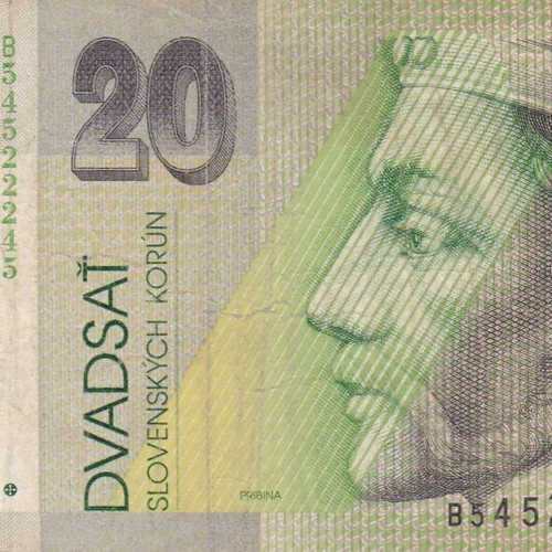 Slovakia banknote used