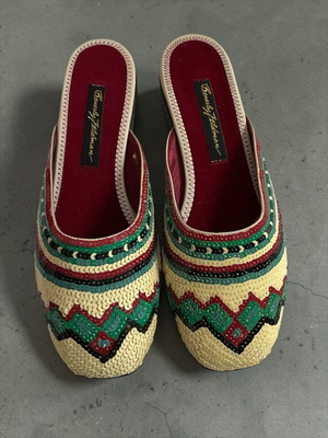 Beverly Feldman Ice Queen mules new, size 36, multicolor