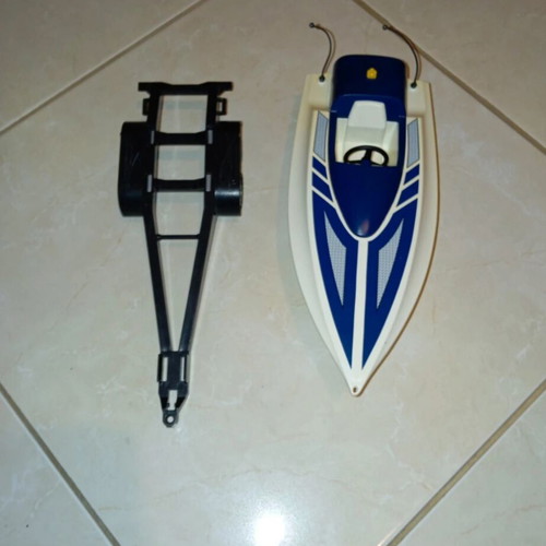 Playmobil boat with trailer like new