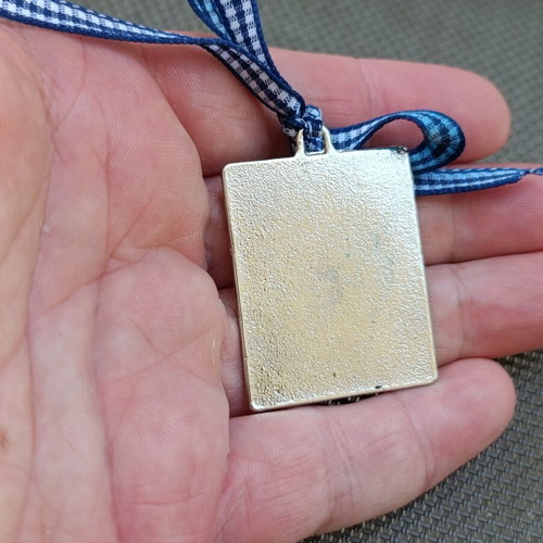 Silver-plated cradle icon, like new, 4x3 cm