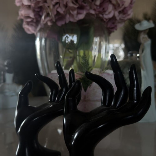 Black Decorative Jewelry Hand Stand like new