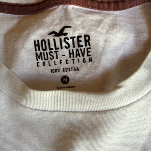 Hollister white T-shirt, size M