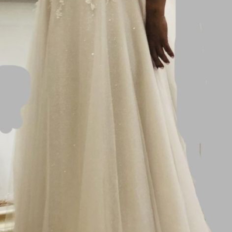 Wedding dress handmade used, white, size S / 36 / 8