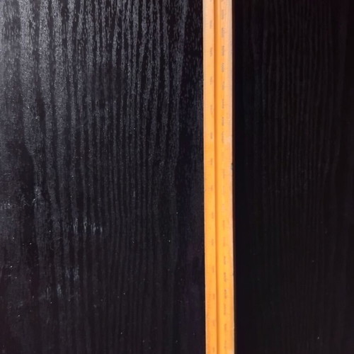 Wooden triangular vintage ruler used, design from 1960