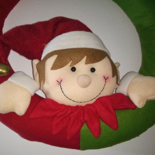 Christmas wreath with elf decoration new, 50 cm diameter