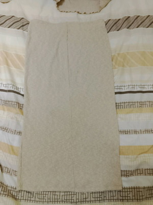 Gina Tricot rib skirt medium, like new, beige
