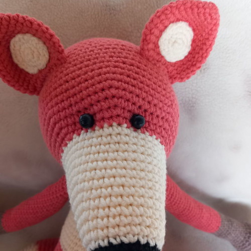 Handmade knitted fox doll new 50 cm
