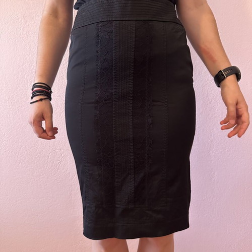 Karen Millen black long skirt like new, size S