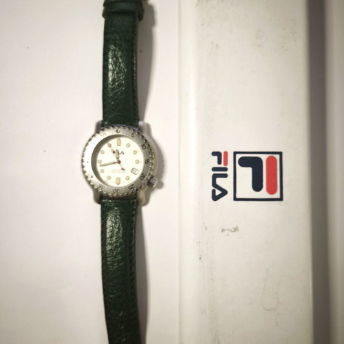 Fila F46 Basel 94 watch used, unisex, white and green