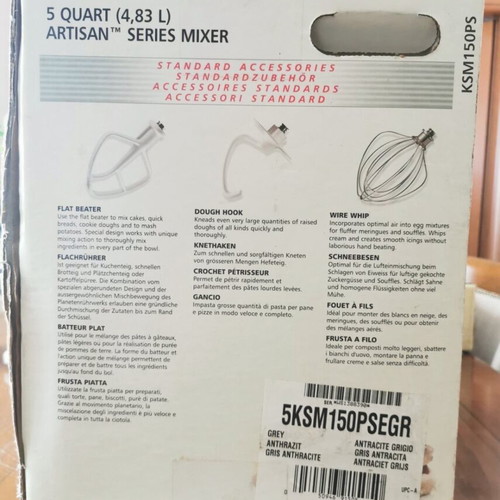 KitchenAid Artisan 5KSM150PS mixer set with fruit juicer and cutter new