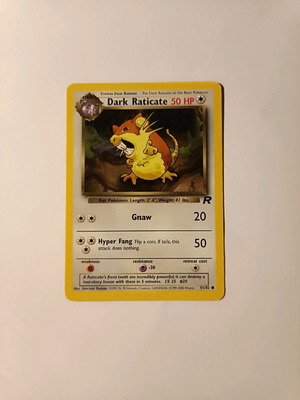 Dark Raticate Pokemon Card μεταχειρισμένο, Team Rocket 51/82