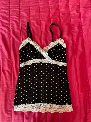 Evening blouse with lace like new, size S/M, black and white