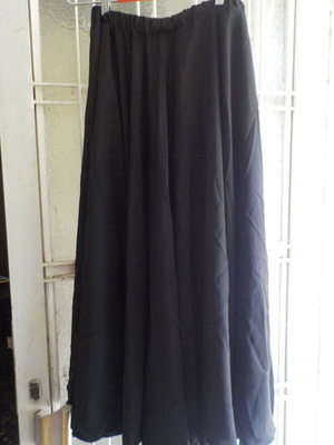 Long Black Flared Skirt Made of Viscose Size M Like New
