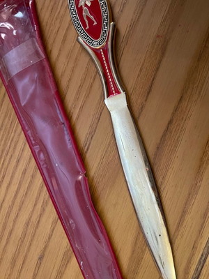 Letter opener used with Minoan Crete motifs, 20cm length