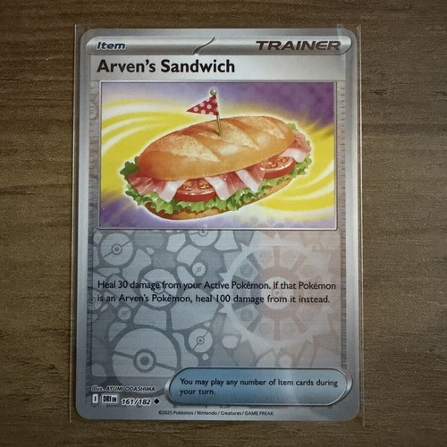 Arven’s Sandwich Pokémon TCG Reverse Holo Card New