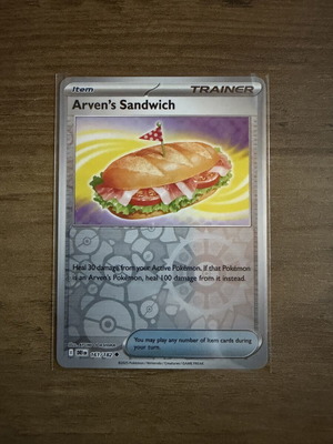 Arven’s Sandwich Pokémon TCG Reverse Holo Card New