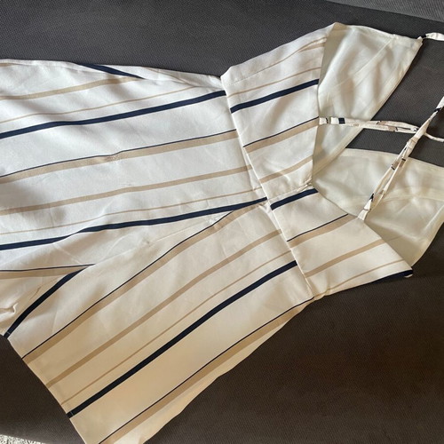 Vera & Lucy playsuit No S, white and grey, zipper back